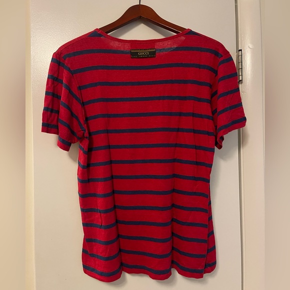 Men’s X Disney Mickey Mouse-patch Striped T-shirt - Picture 3 of 5